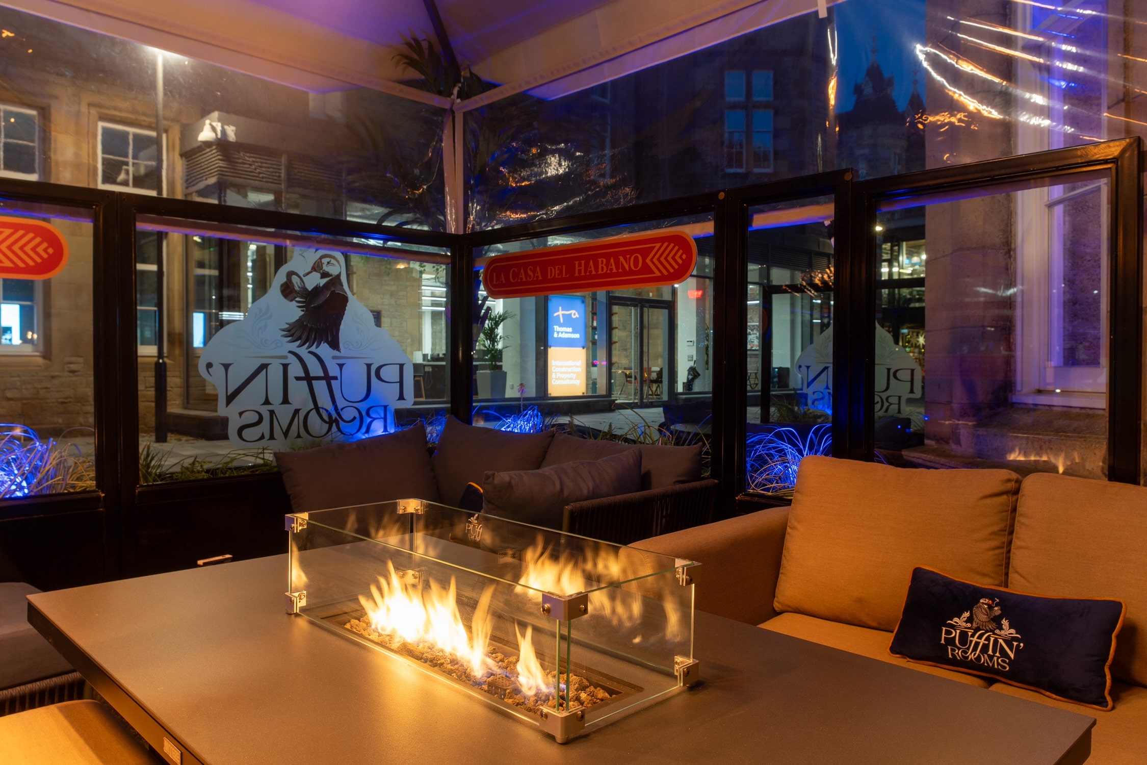 Puffin Rooms Edinburgh terrace lounge